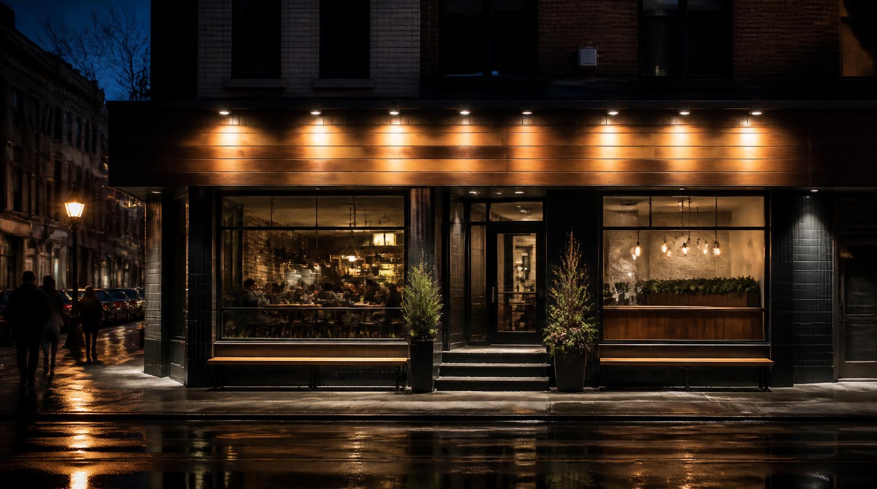 PPP Pizzeria on Avenue Somerled in Notre-Dame-de-Grâce at night